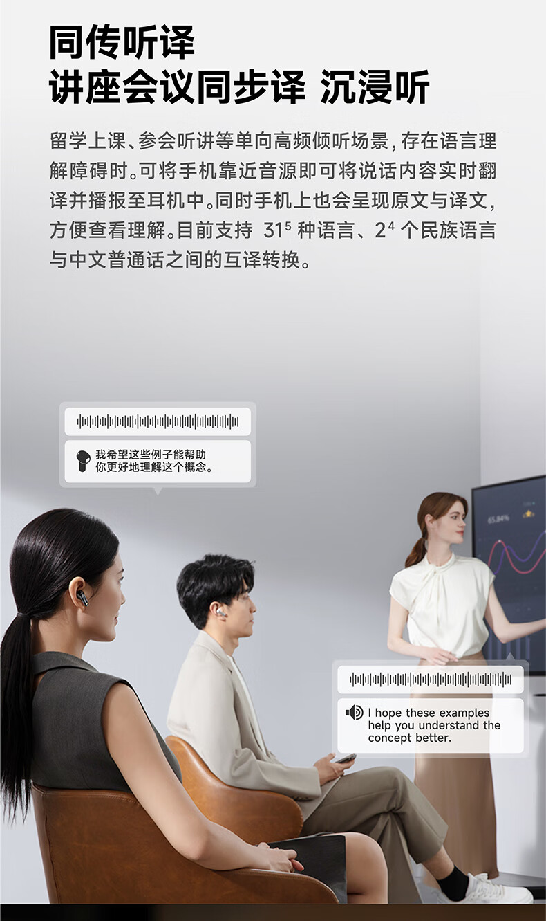 科大讯飞(iFLYTEK)录音降噪会议蓝牙耳机 科大讯飞(iFLYTEK)录音降噪会议蓝牙耳机